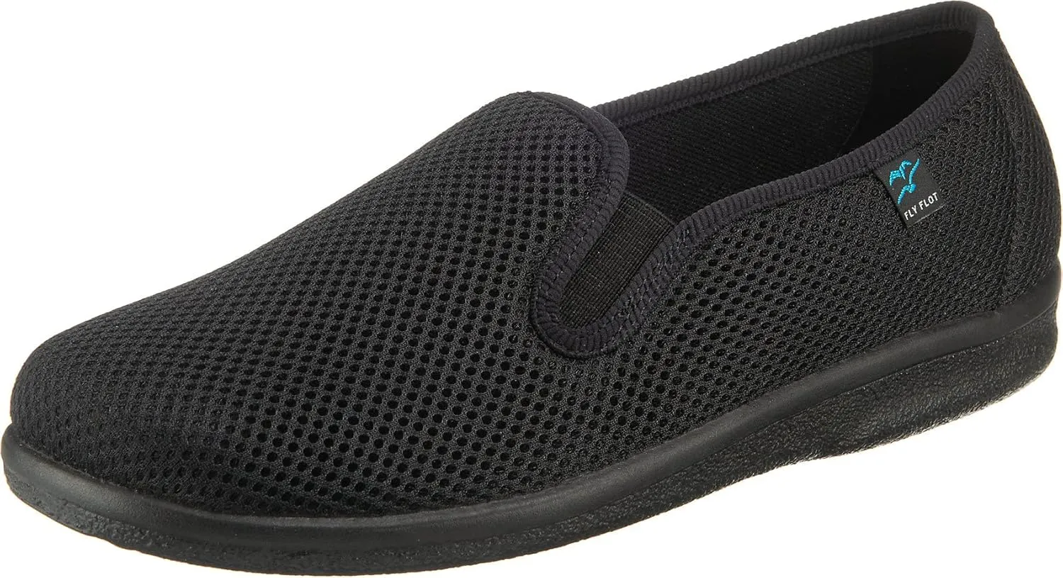 Fly Flot Men's House Shoes Mule, Black, 6