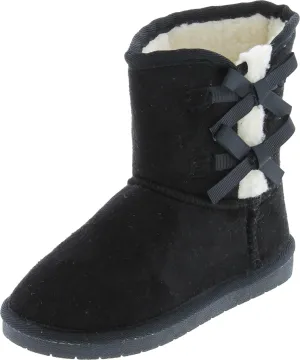 Forever Link Ann 36K Little Girls Shearling Bowtie Fur Boots