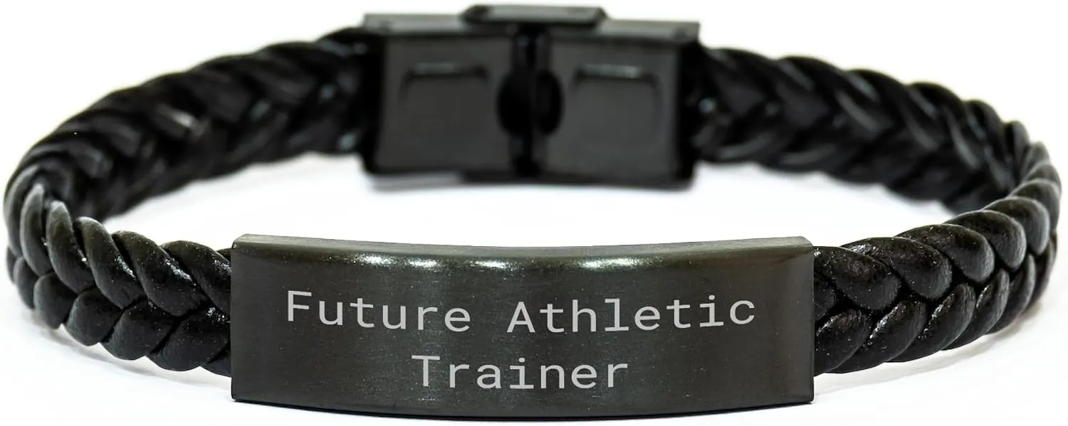 Future Athletic Trainer's Interlaced Leather Gift for Valentine's, 'Love What You Do'