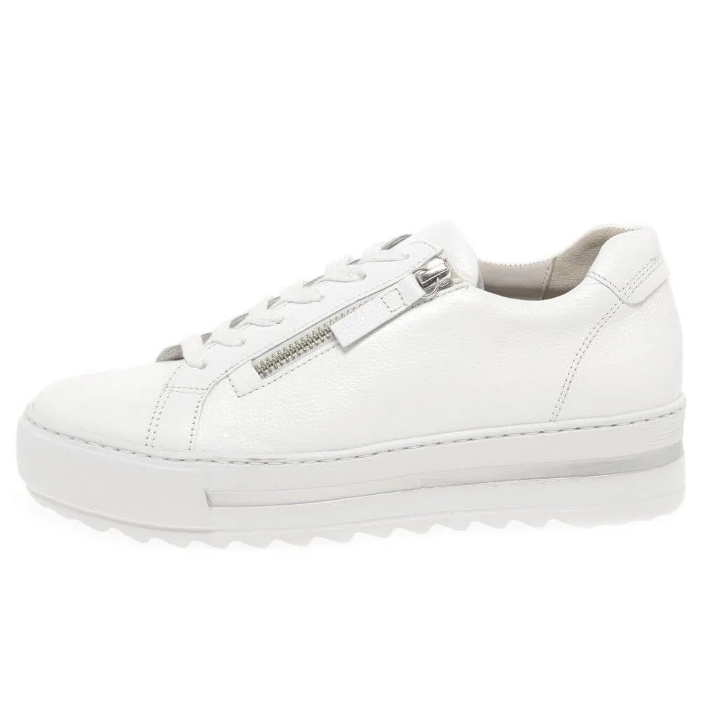 Gabor 46.498 Heather Platform Trainer-WHITE