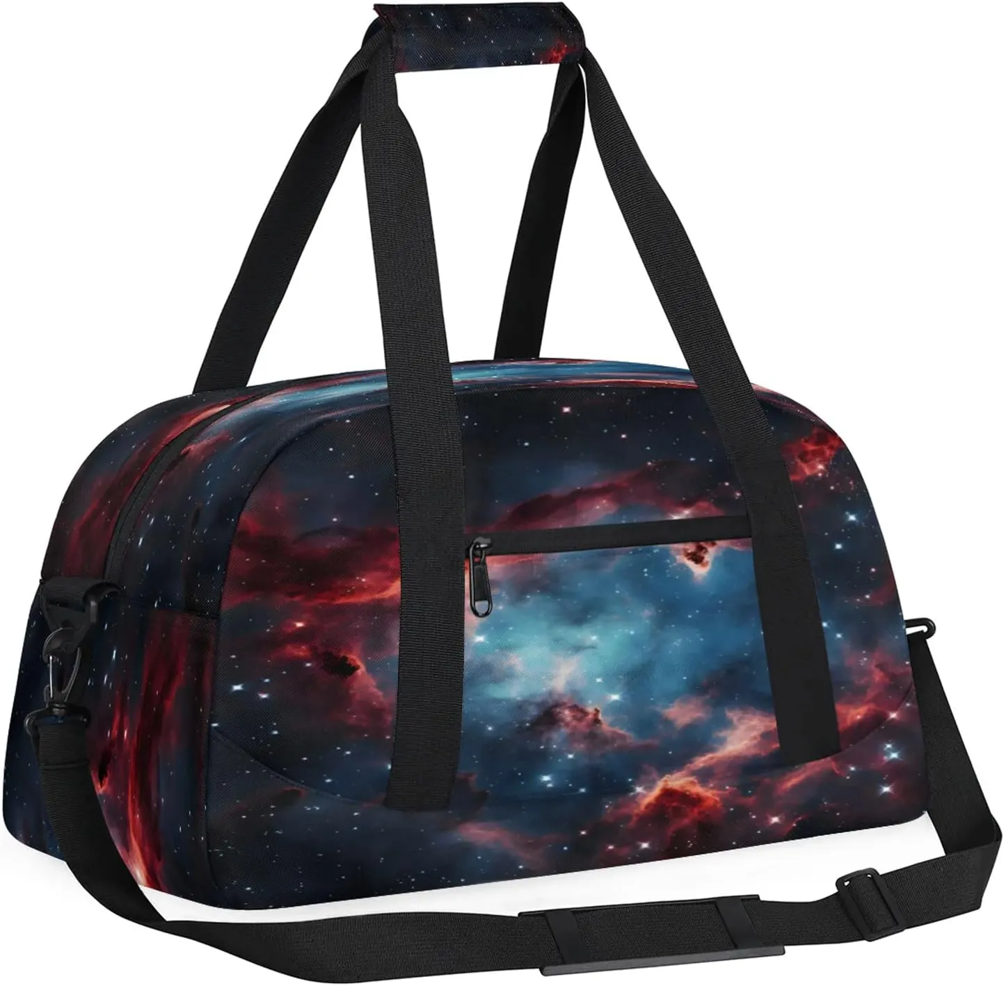 Galaxy Star Outer Space Small Gym Bag 18 inch Carry On Duffel Bag for Weekender Travel Sports Workout Yoga Gymnastics Dance Ballet