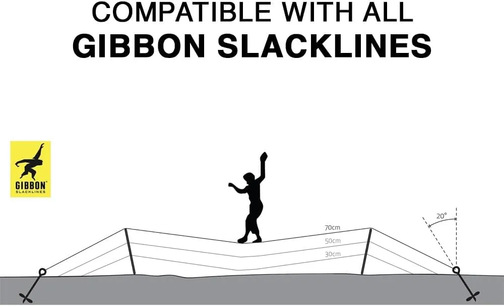 GIBBON Slackline Ground Screw - Ground Anchor to Slackline without Trees - Slack Line Accessory - 2.3ft Screw in Earth Anchor, Slackline Accessories