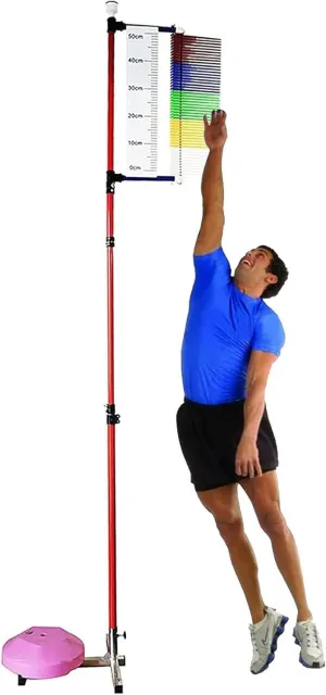 GJAGXQ 3.9-11.5ft Portable Vertical Jump Trainer,Athletics PowerMax Vertical Jump Training Equipment Tool,Adjustable Height Vertical Jump Trainer