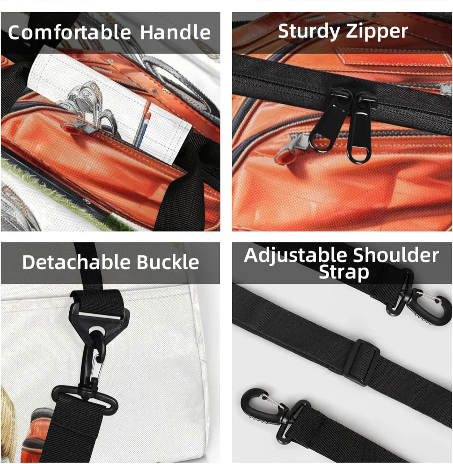 Golf Themed Small Gym Bag 18 inch Carry On Duffel Bag for Weekender Travel Sports Workout Yoga Gymnastics Dance Ballet