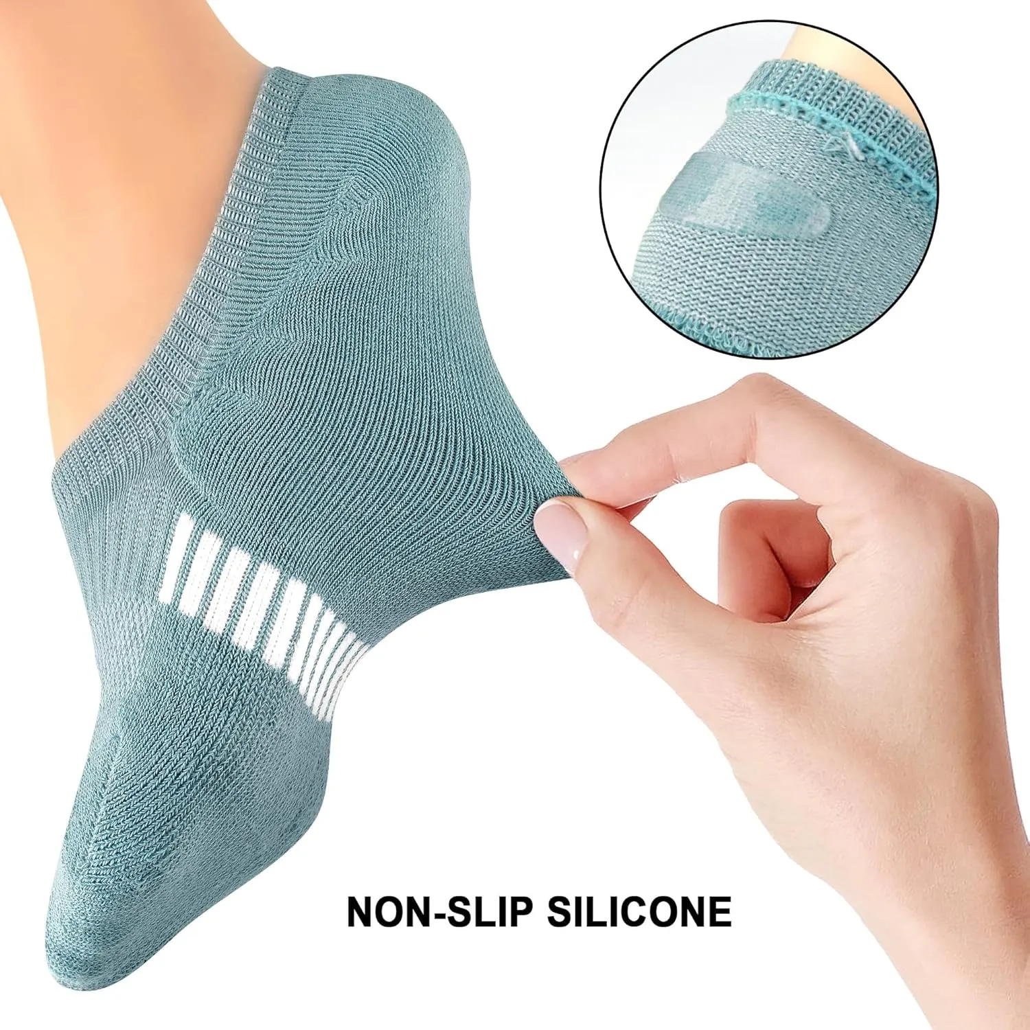 Gonii Womens No Show Socks Athletic Ankle Socks Cushioned Running Low Cut 5-8 Pairs