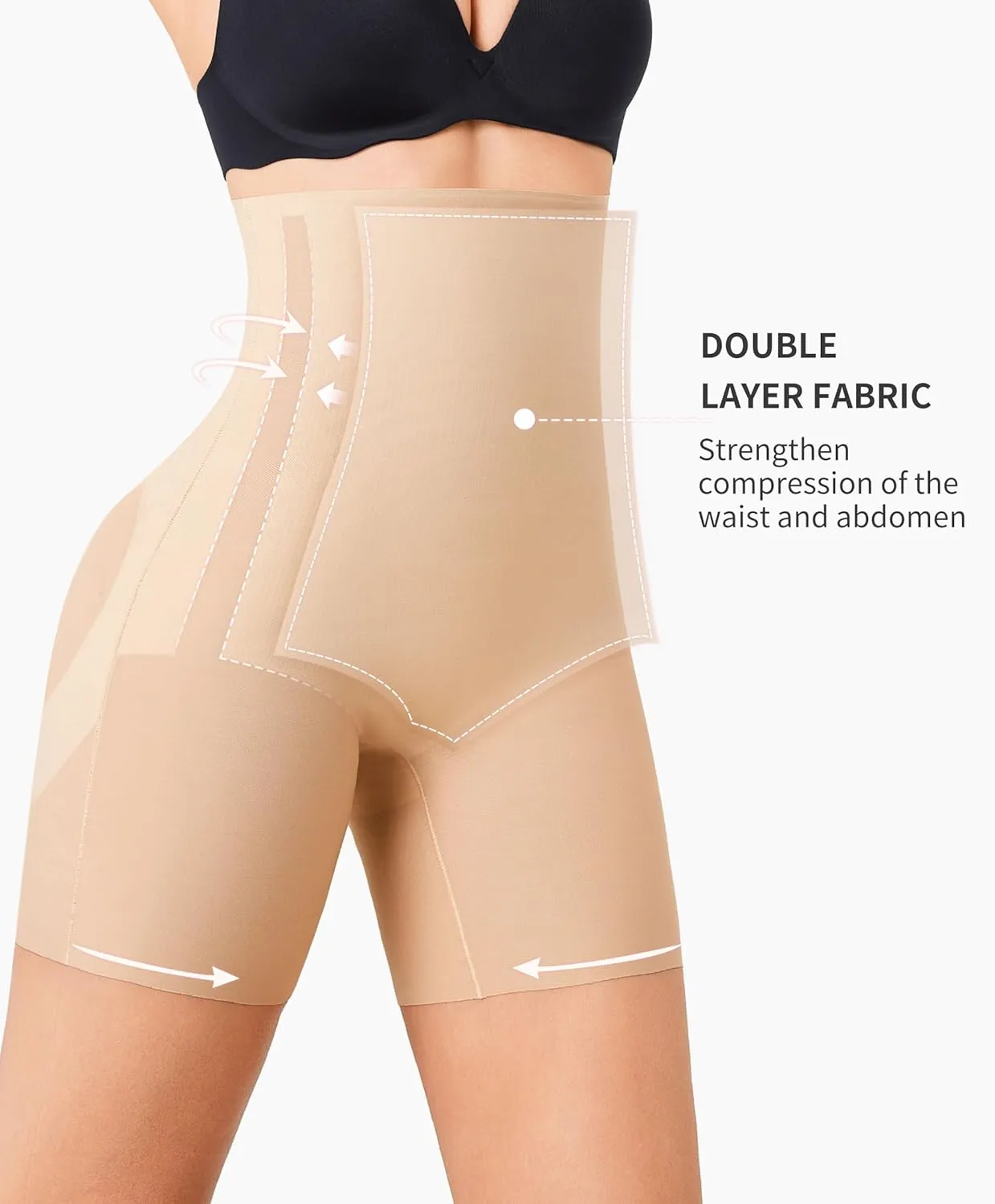 Gotoly Tummy Control Shapewear Shorts Body Shaper for Women High Waisted Butt Lifting Panties Thigh Slimming