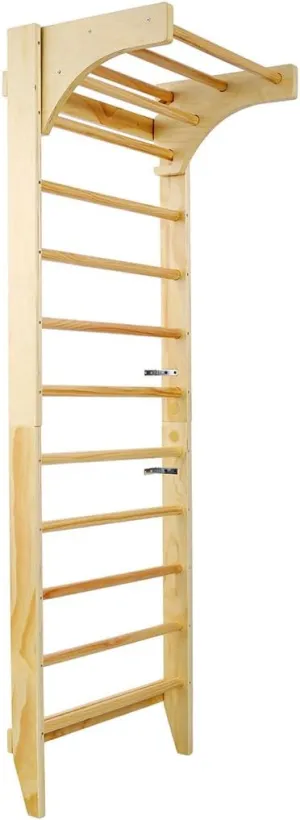 Gymnastics Swedish Ladder, Multiuse Exercise Ladder with Adjustable Pull-up Bar and 9 Strategic Rods, Swedish Ladder Suspension Trainer for Stretching and Various Exercises, Indoor Gym Workout Yoga