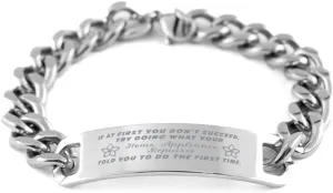 Home Appliance Repairer Bracelet, If at first you don't succeed, try doing what your athletic trainer told you to do the first time., Cuban Link Chain Necklace, Home Appliance Repairer Gifts