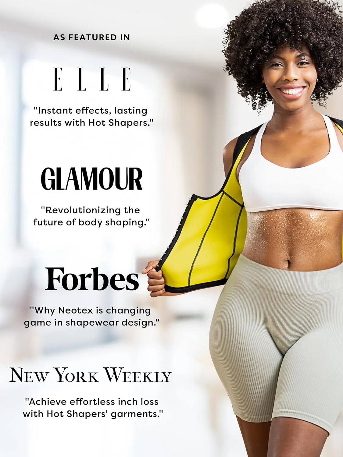 HOT SHAPERS Women’s Waist Cincher - Compression & Sweat-Enhancing trainer for Waist Slimming & Tummy Control