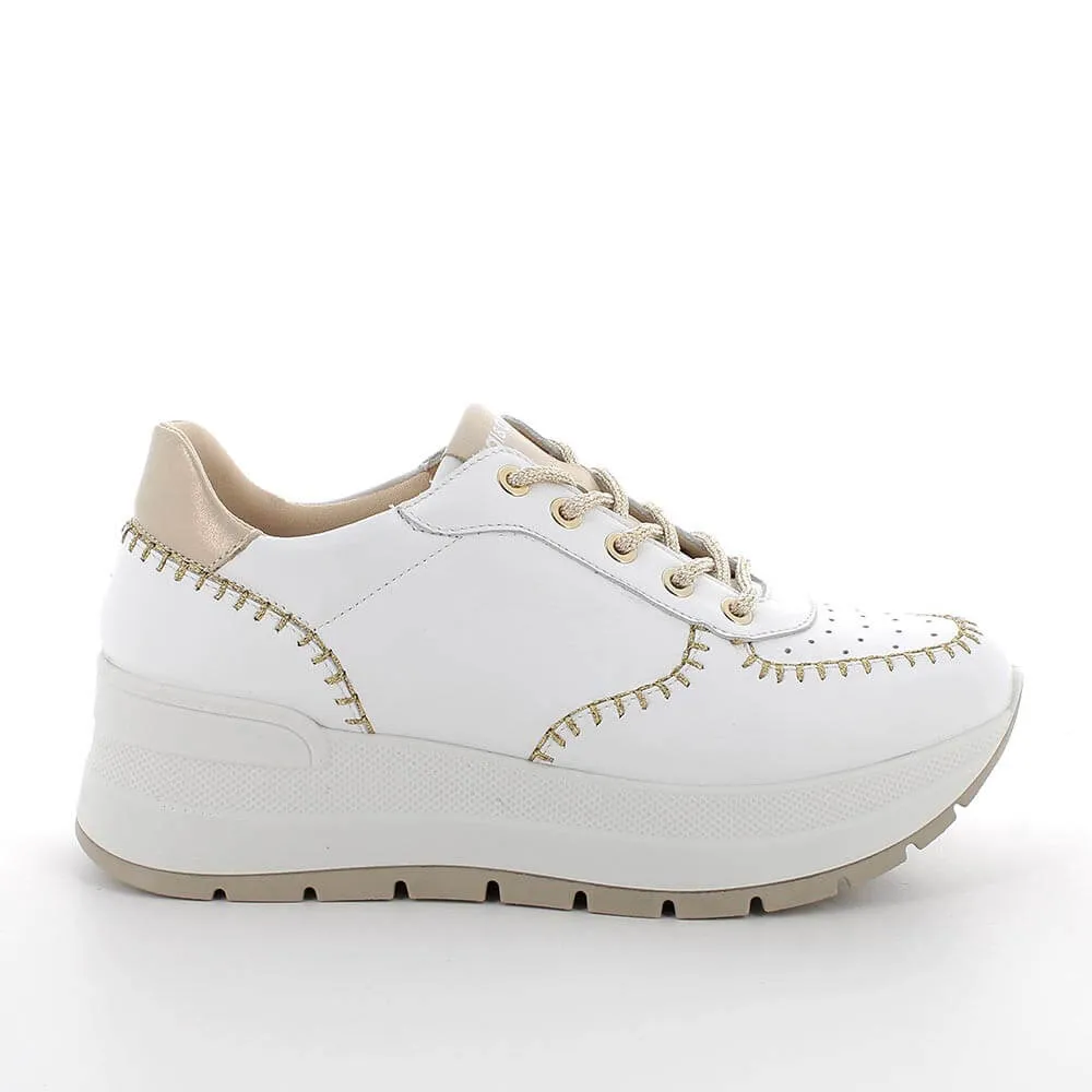 Igi & Co. Leather Wedge Lace-up 7661422-WHITE