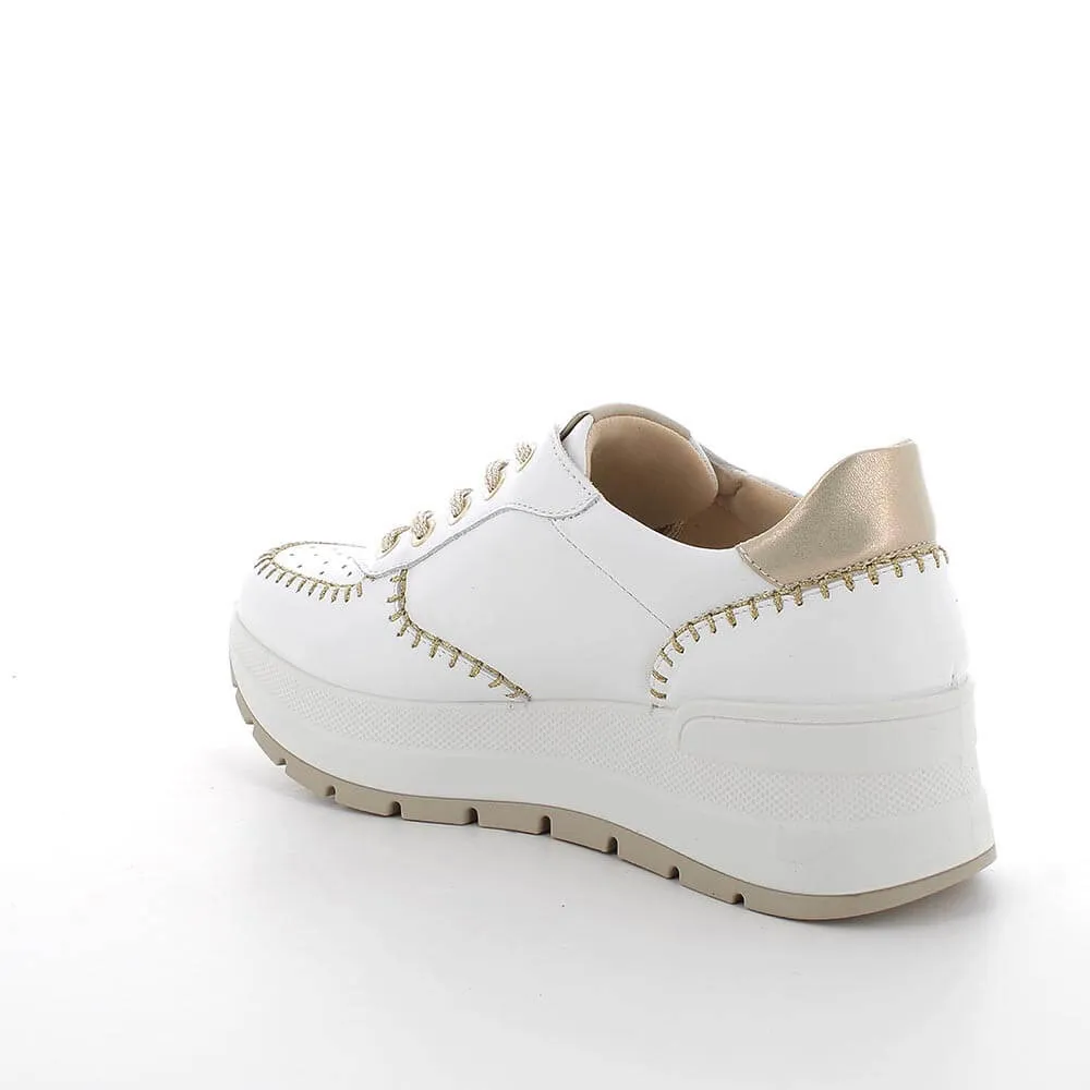 Igi & Co. Leather Wedge Lace-up 7661422-WHITE
