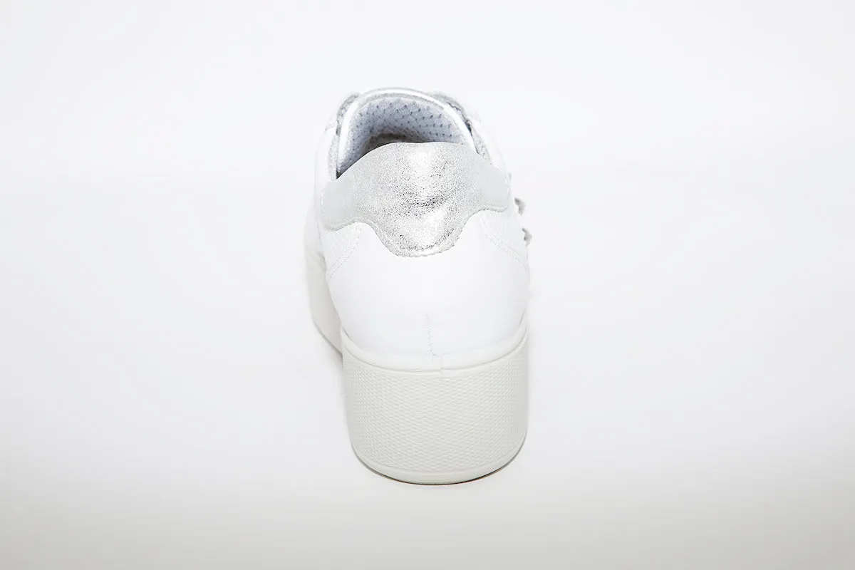 IMAC - LACED PLATFORM TRAINER - WHITE LEATHER