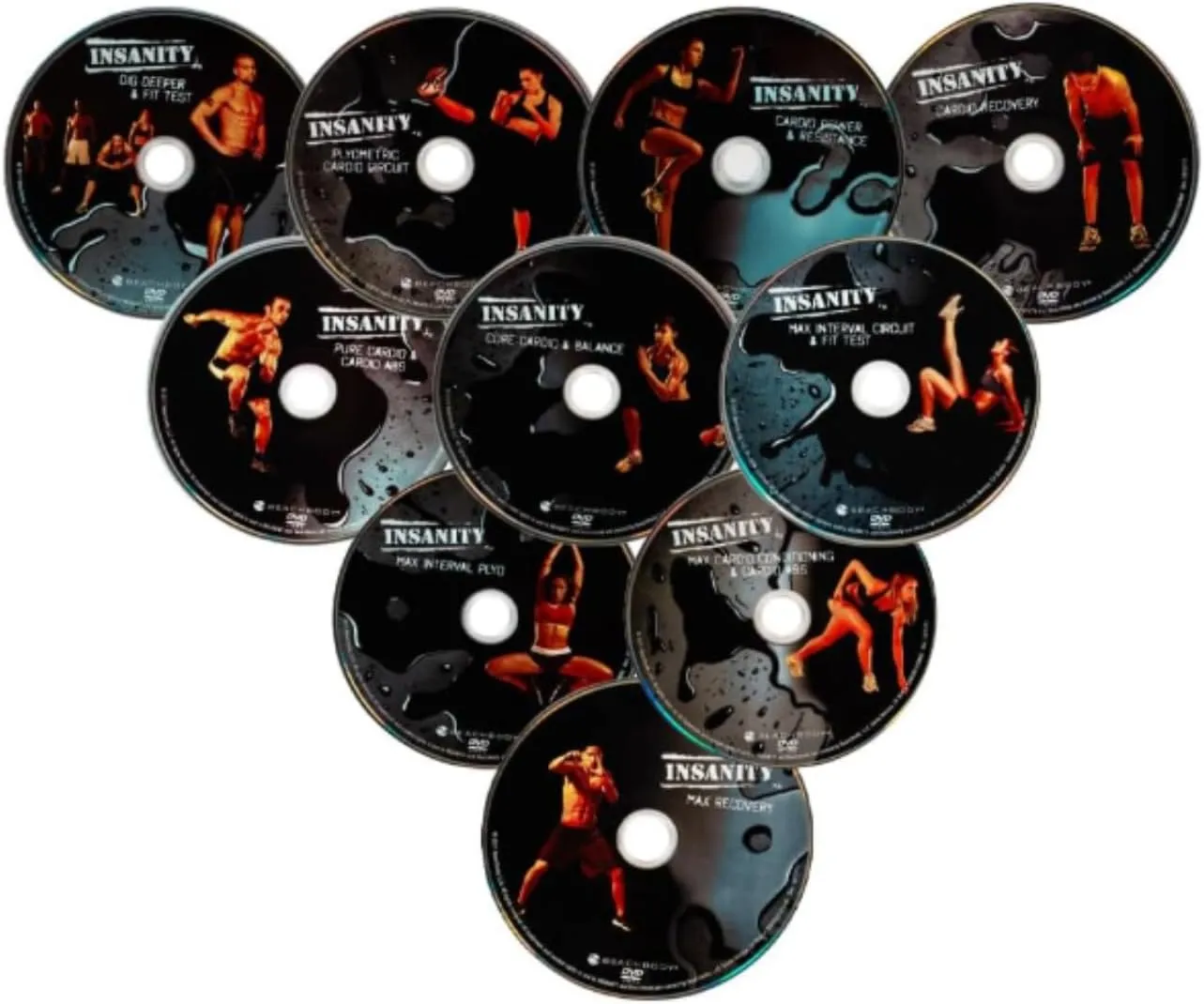 INSANITY Base Kit - DVD Workout, 60 Day Total Body Conditioning Program, Home Gym Bodyweight Exercise Program, No Workout Equipment Needed, 10 DVDs