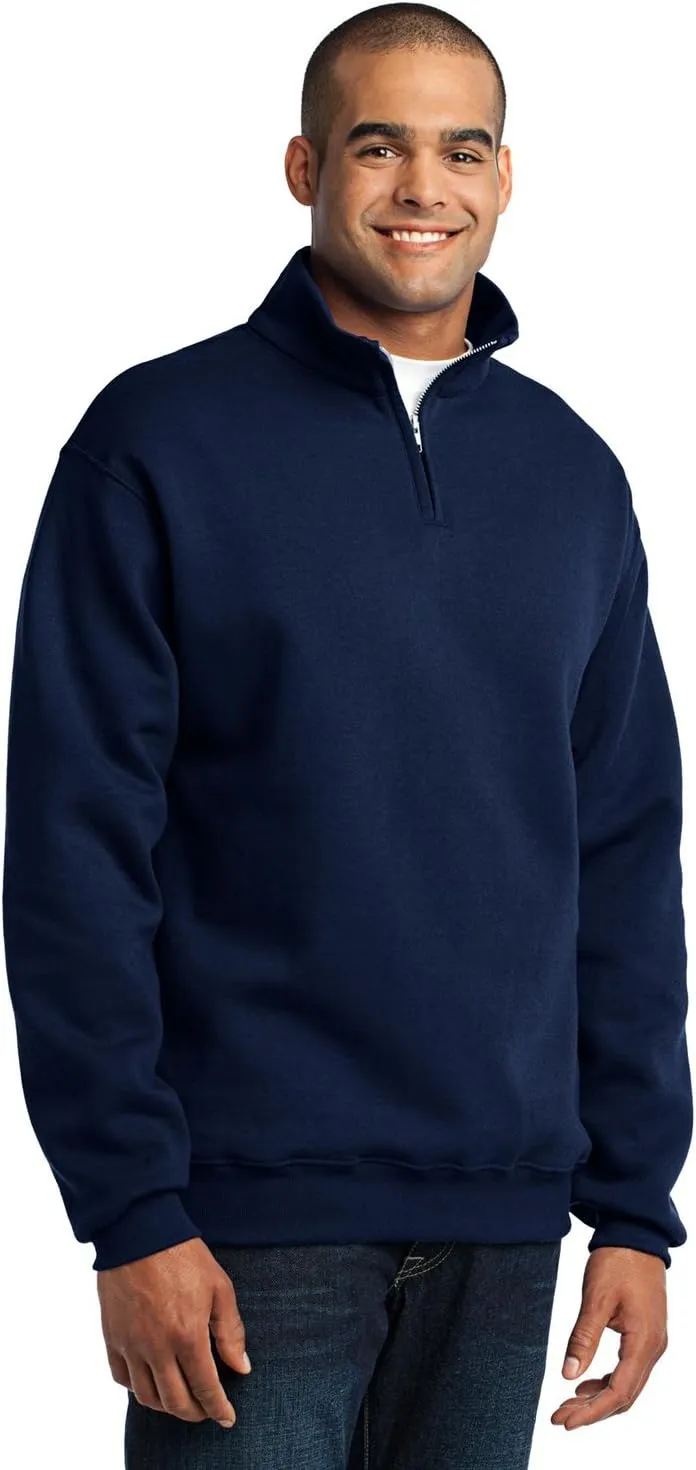 Jerzees Men's NuBlend 1/4 Zip Cadet Collar Sweatshirt