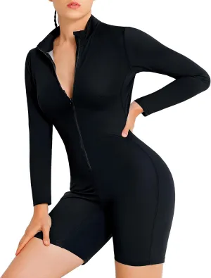 Junlan Sauna Suit Women Waist Trainers for Women Full Body Sauna Sweat Suit