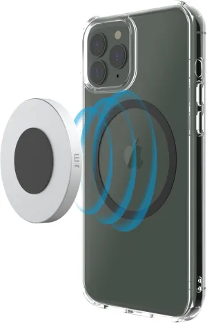 Just Mobile AluDisc Mini Magnetic Aluminum Wall/Mirror/Table/Treadmills/Cross-Trainer Mount Strong Magnet for iPhone/Galaxy and All Smartphones, 2-Pack (ST-500SI)