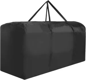 K-Musculo Outdoor Cushion Storage Bag, Waterproof Upgrade 420D Oxford Cloth with Handles Protective Zipper,Patio Cushion Storage Bag (Black 68" x 30" x 20")