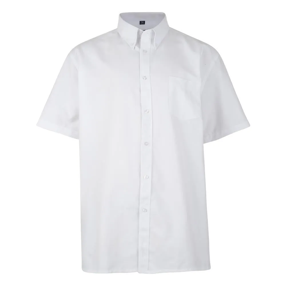 KAM Men's Plus Size Cotton Rich Short Sleeve Oxford Shirt Size 2XL-8XL 5 Colours