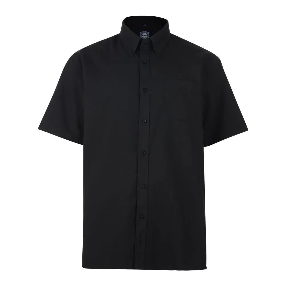 KAM Men's Plus Size Cotton Rich Short Sleeve Oxford Shirt Size 2XL-8XL 5 Colours