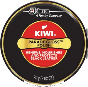 Kiwi Parade Gloss Shoe Polish - Black - 2.5 oz. - Large
