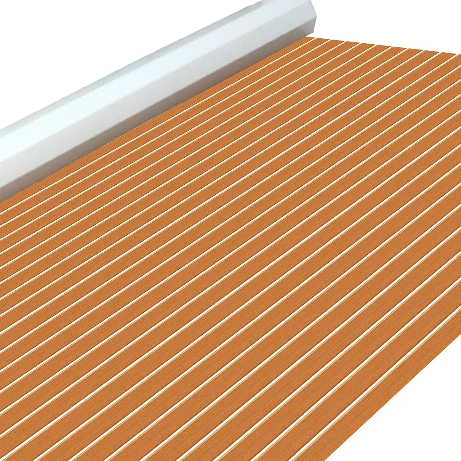 KXKZREN Large Size Faux Teak Boat Flooring 7.87'x7.87' / 5.9'x7.87' EVA Foam Marine Boat Decking Floor Self-Adhesive Flooring Sheet for Boats Yacht Pontoon Motorboat Swim Platform