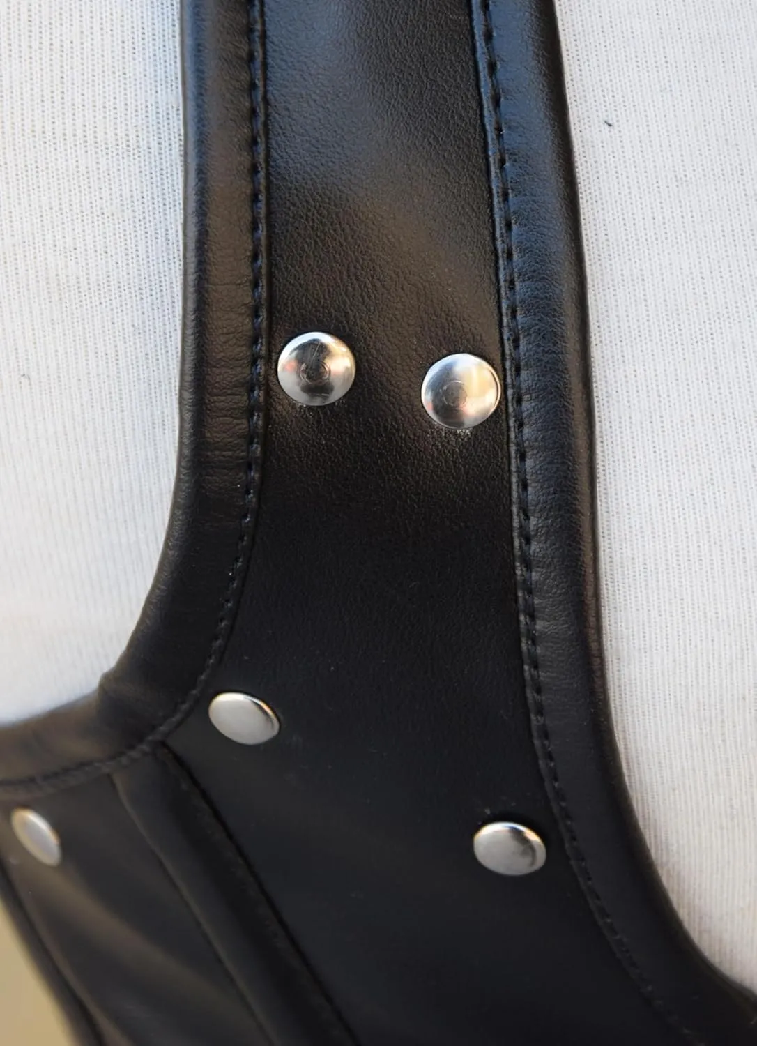Leather Corset Steampunk Black Studs & Goth Style Buckle Closure Waist Trainer Steel Boned Underbust Strap Corset