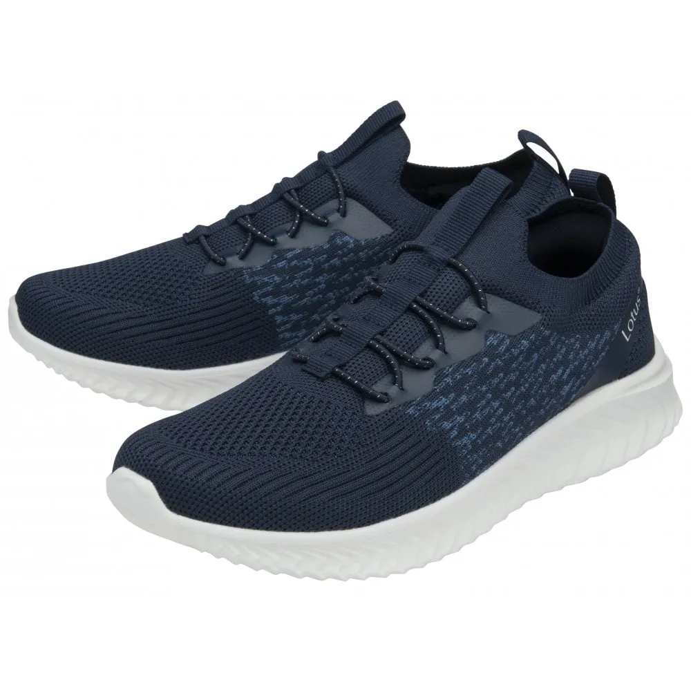 Lotus Girona Women's Bright Lightweight Slip On Casual Trainer Navy