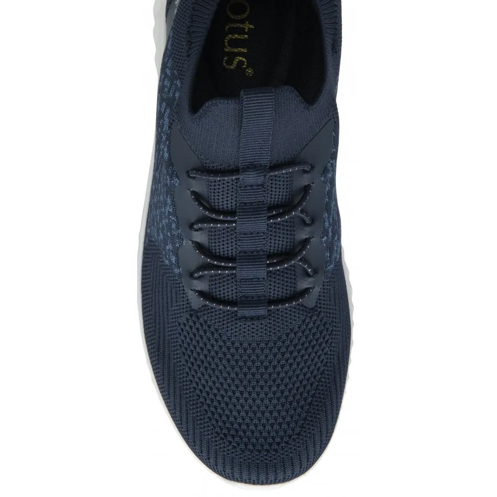 Lotus Girona Women's Bright Lightweight Slip On Casual Trainer Navy