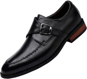 Mens Buckle Classic Shoes Formal Oxford Patent Leather Tuxedo Wedding Business Dress Shoes Slip On Elegant Comfortable Pointed Toe Stylish Non Slip Party