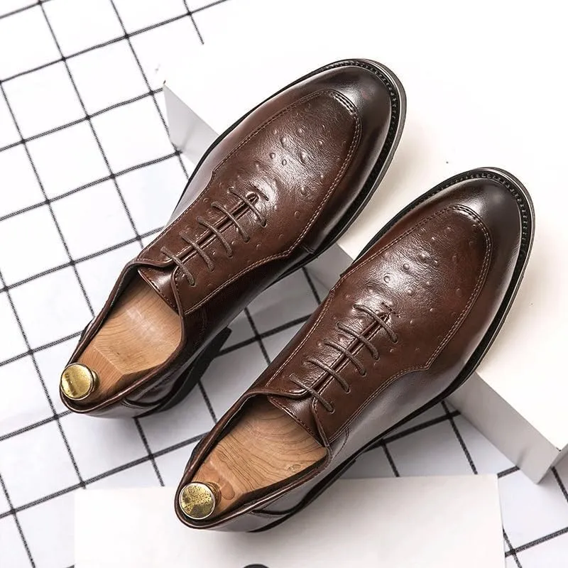 Mens Classic Formal Oxford Patent Leather Tuxedo Wedding Business Dress Shoes Comfortable Slip On Pointed Toe Non Slip Non Slip Formal