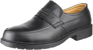 Mens FS46 Mocc Toe S1P SRC Safety Slip On Shoe Black Size UK 10 EU 44
