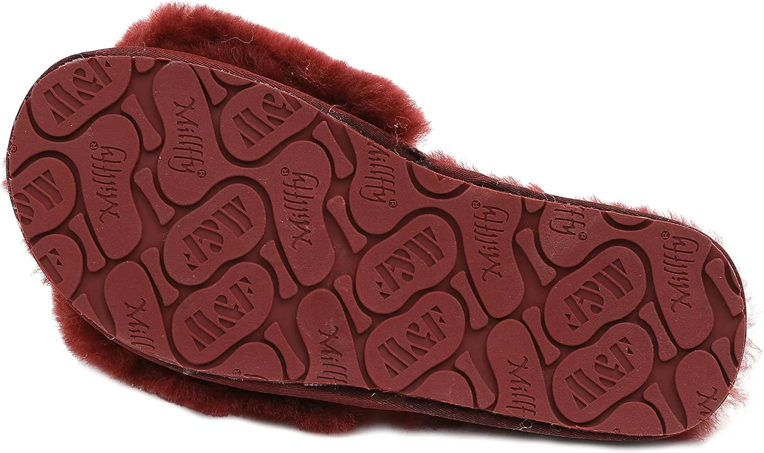 Millffy Women's Wool Fur Slippers Sheepskin Leather Slippers Shearling Fur Fluffy Fuzzy House Bedroom Shoes Slides