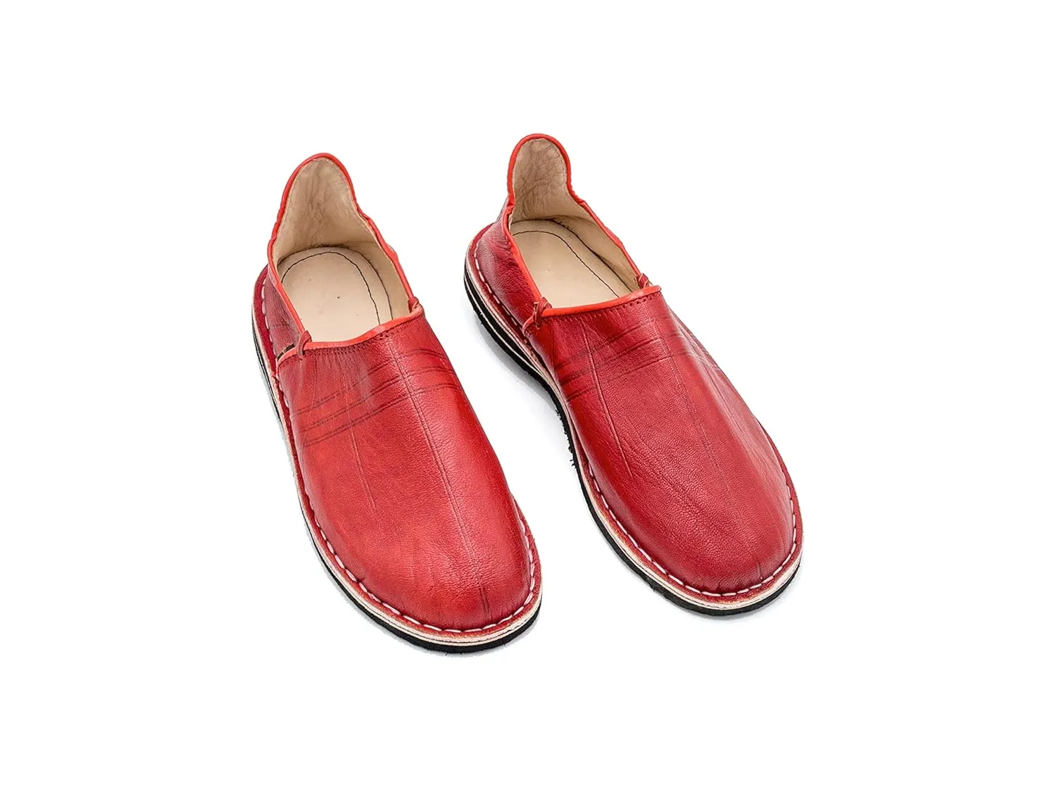 Moroccan babouche shoe, Leather slipper, Unisex Handmade Babouches slippers Dyed With Natural Color, babouche men, babouche women (40 EU, Bleu)