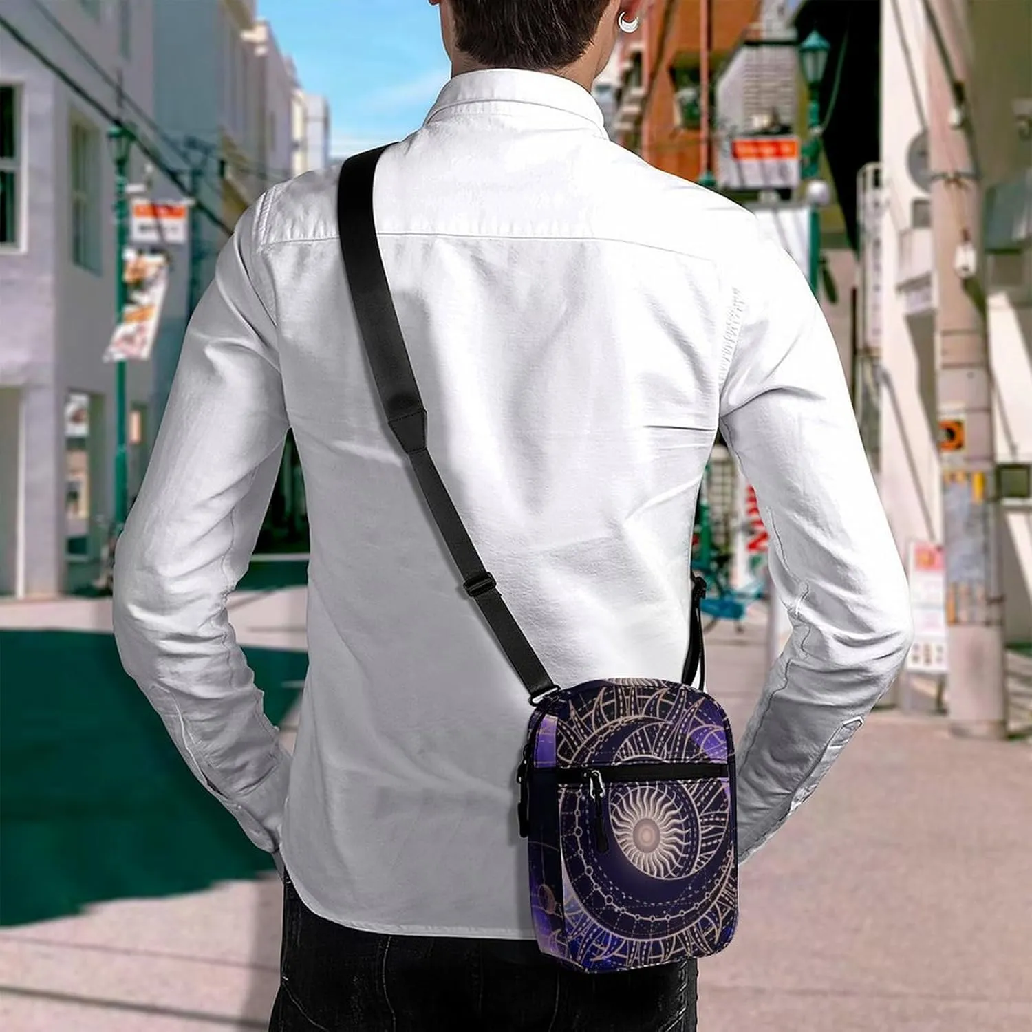 Mysterious Sun And Moon Crossbody Bag Small Shoulder Bag Waterproof, Lightweight And Convenient