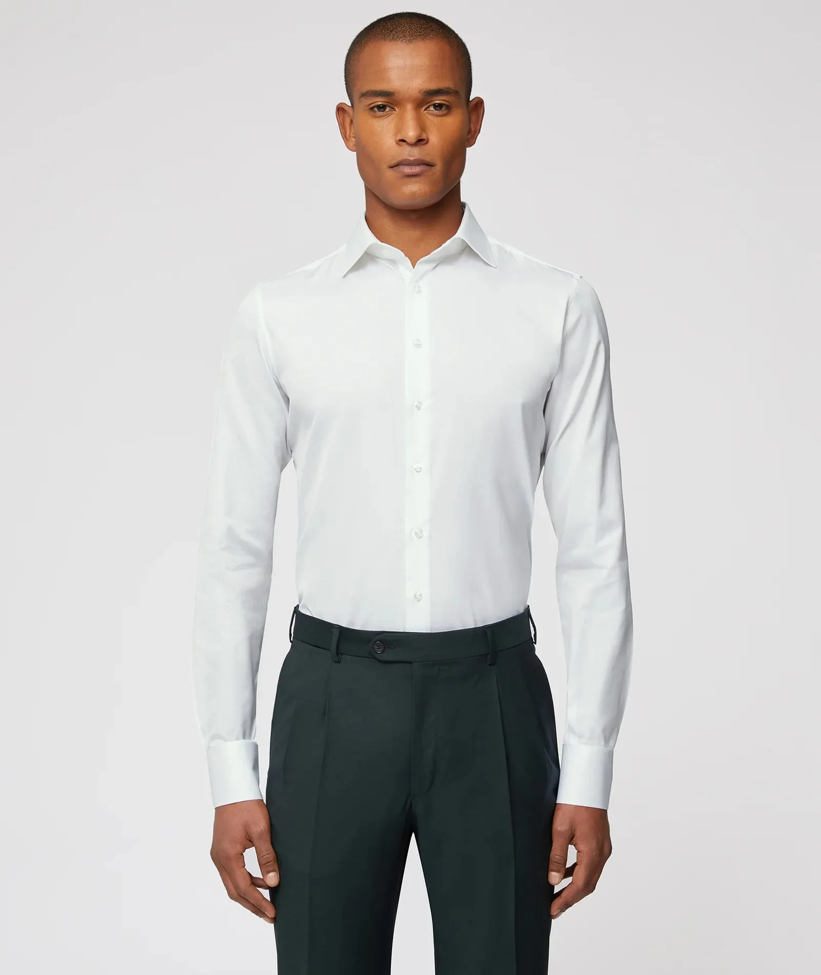 Natural Stretch Oxford White Shirt