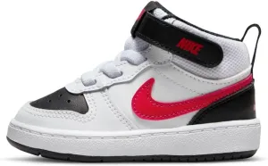 Nike Kids Court Borough Mid 2 Shoes Sneaker, White/University Red-Black, 5 US Unisex Toddler