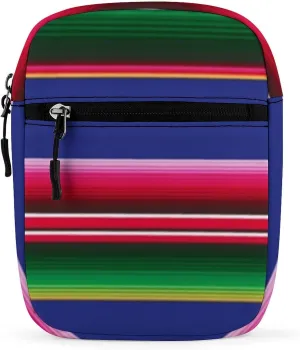 Novel And Colorful Blanket Stripes Crossbody Bag Small Shoulder Bag Waterproof, Lightweight And Convenient