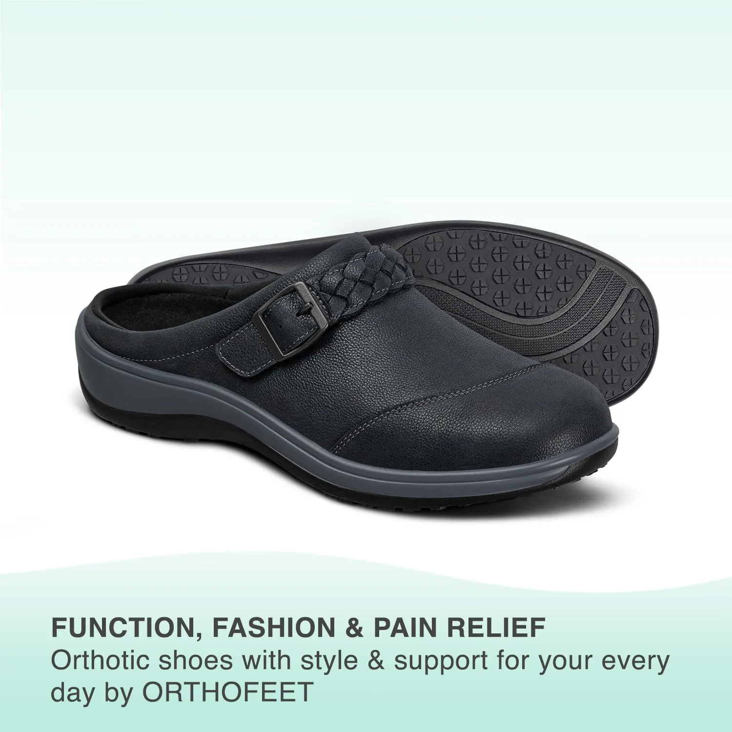 Orthofeet Women's Orthopedic Leather Irma Clog