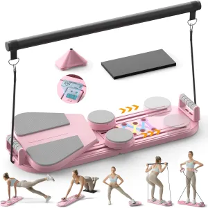 Pilates Board,Multifunctional Pilates Reformer Sets,Foldable Portable Pilates Board for Women Abdominal Pilates Reformer Board,Ab Board Core Exercise Pilates Equipment for Home Workout
