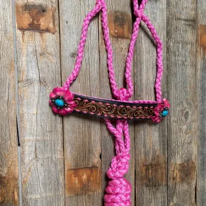 Pink Mule Tape Halter - Turquoise #MT202