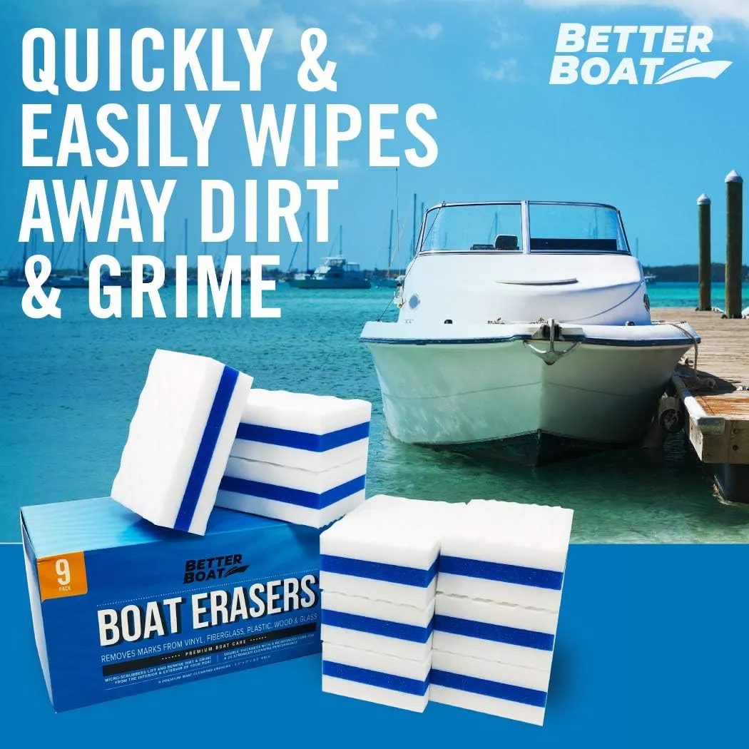 Premium Boat Scuff Erasers, Boating Accessories for Cleaning, Gift for Pontoon, Fishing, Jon Boats, Decks, Vinyl and Hull Cleaner, Gadgets for Men and Women