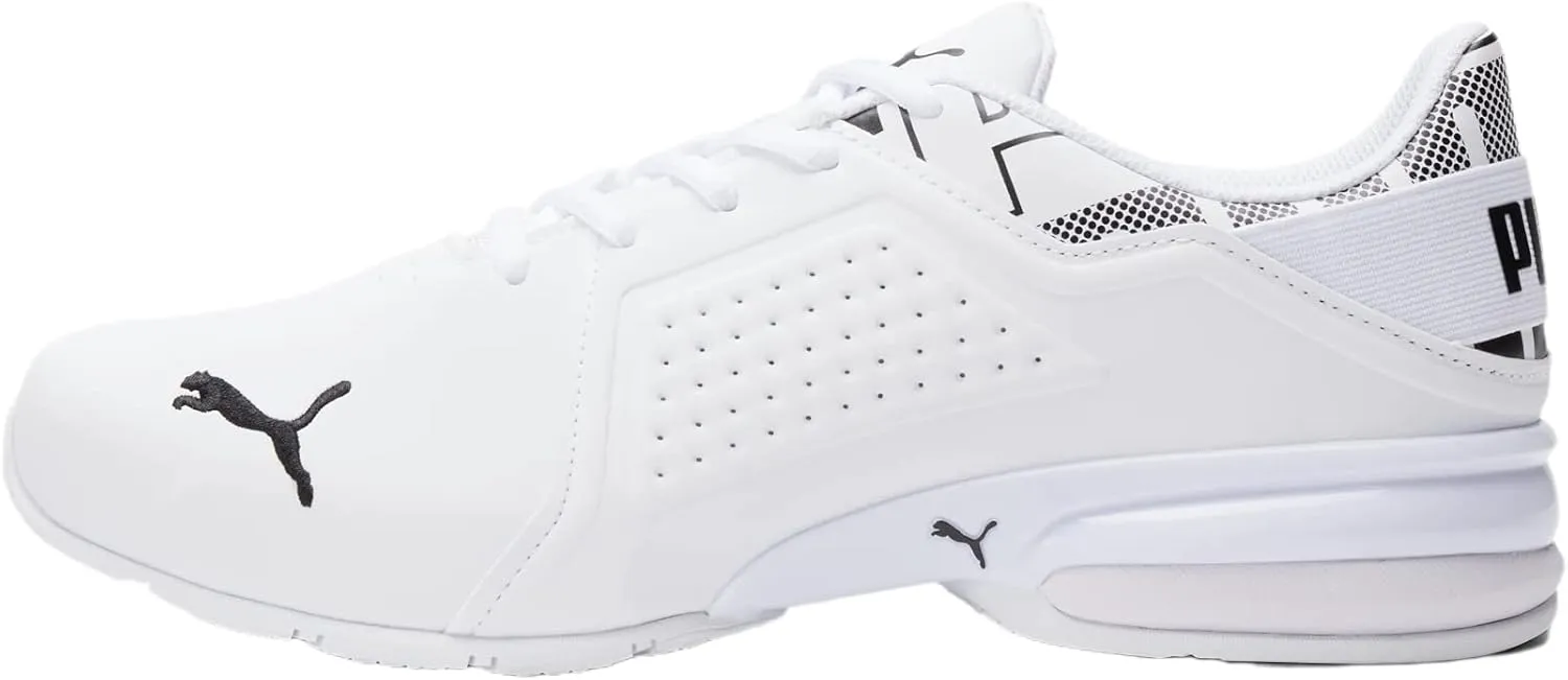 PUMA Men's Viz Runner Cross-Trainer (12, Puma/White-puma/Black, Numeric_12)