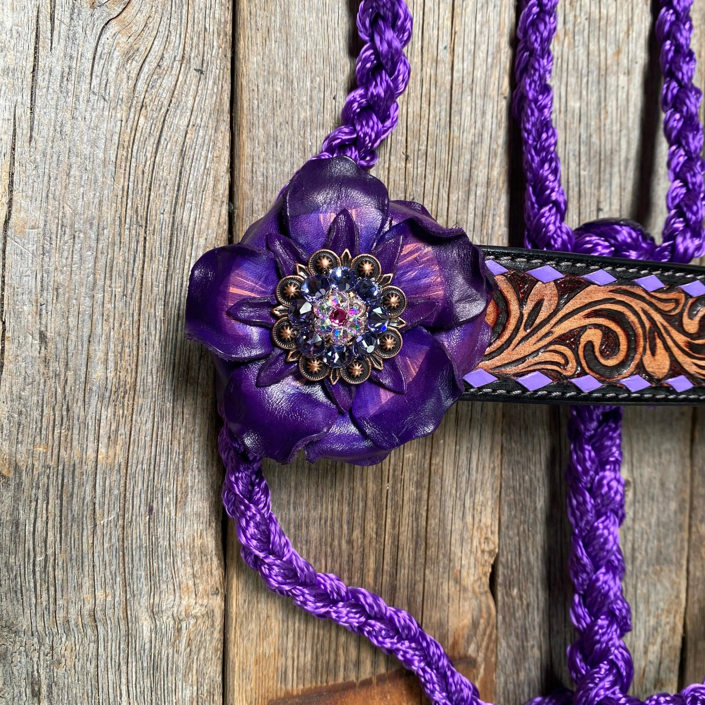 Purple Mule Tape Halter - Purple Gardenia #MT207