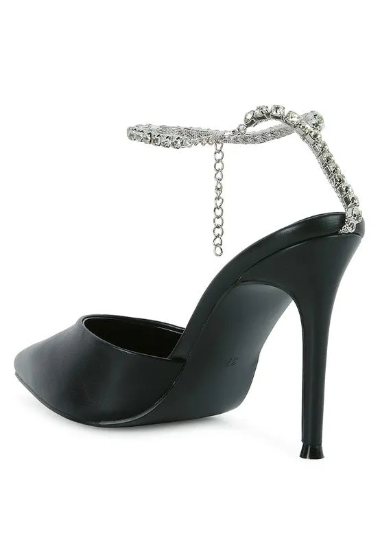 Rhinestone Mule Sandals