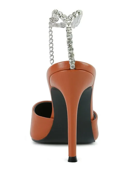 Rhinestone Mule Sandals
