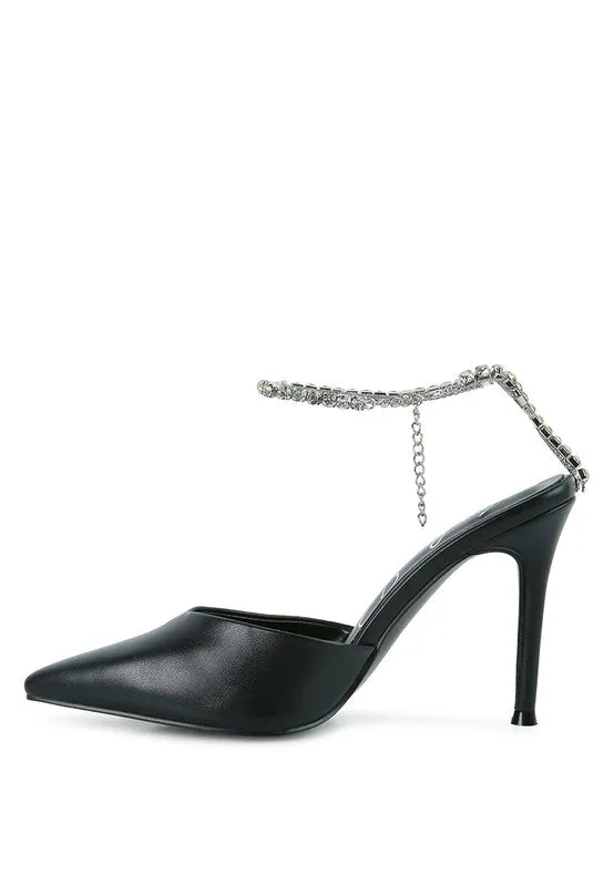 Rhinestone Mule Sandals