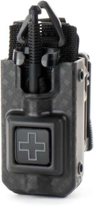 Rigid Tourniquet Case & SOFTT Tourniquet Combination - Tek Attachment Fits Up to a 2.25 in. Belt (Black Basket Weave)