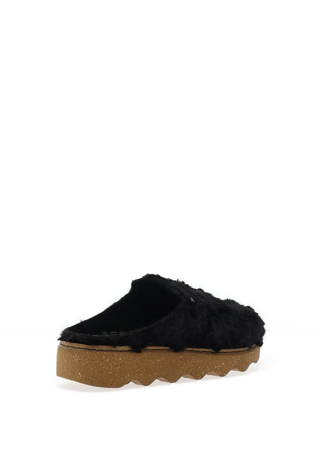 Rohde Womens Faux Fur Trim Mules, Black