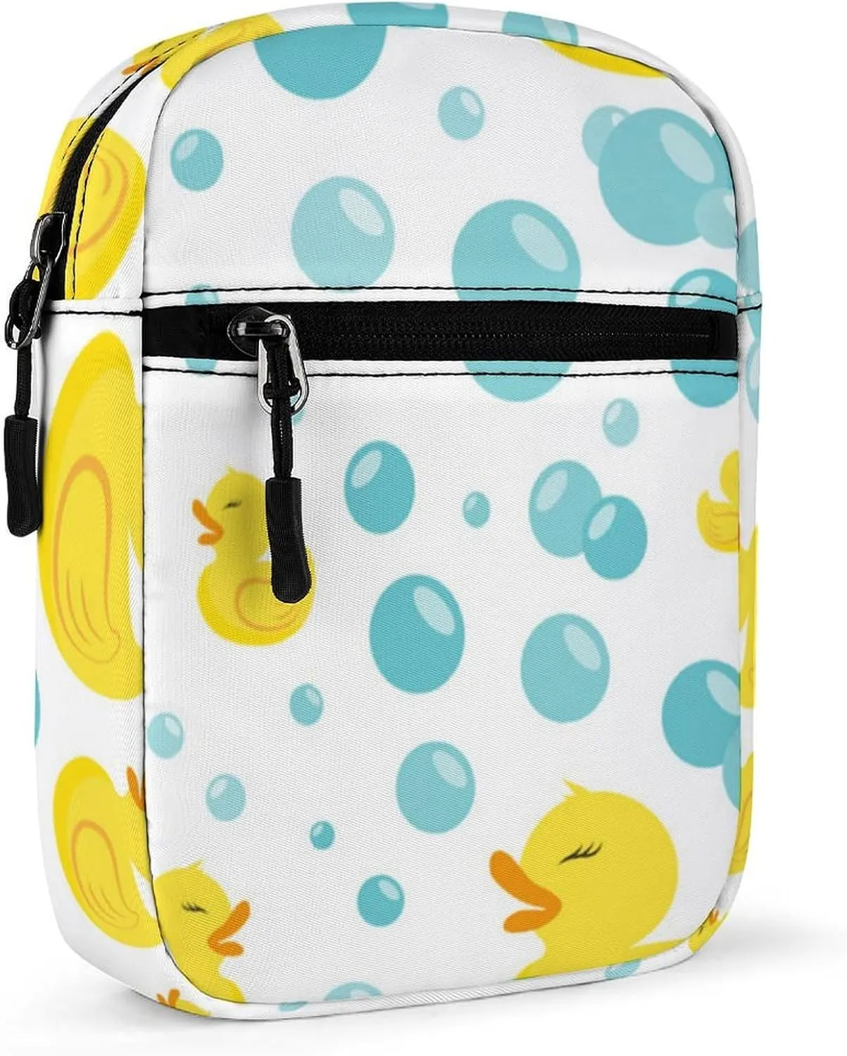 Rubber Ducks in Soap Bubbles Pattern Crossbody Bag Small Shoulder Bag Waterproof, Lightweight And Convenient