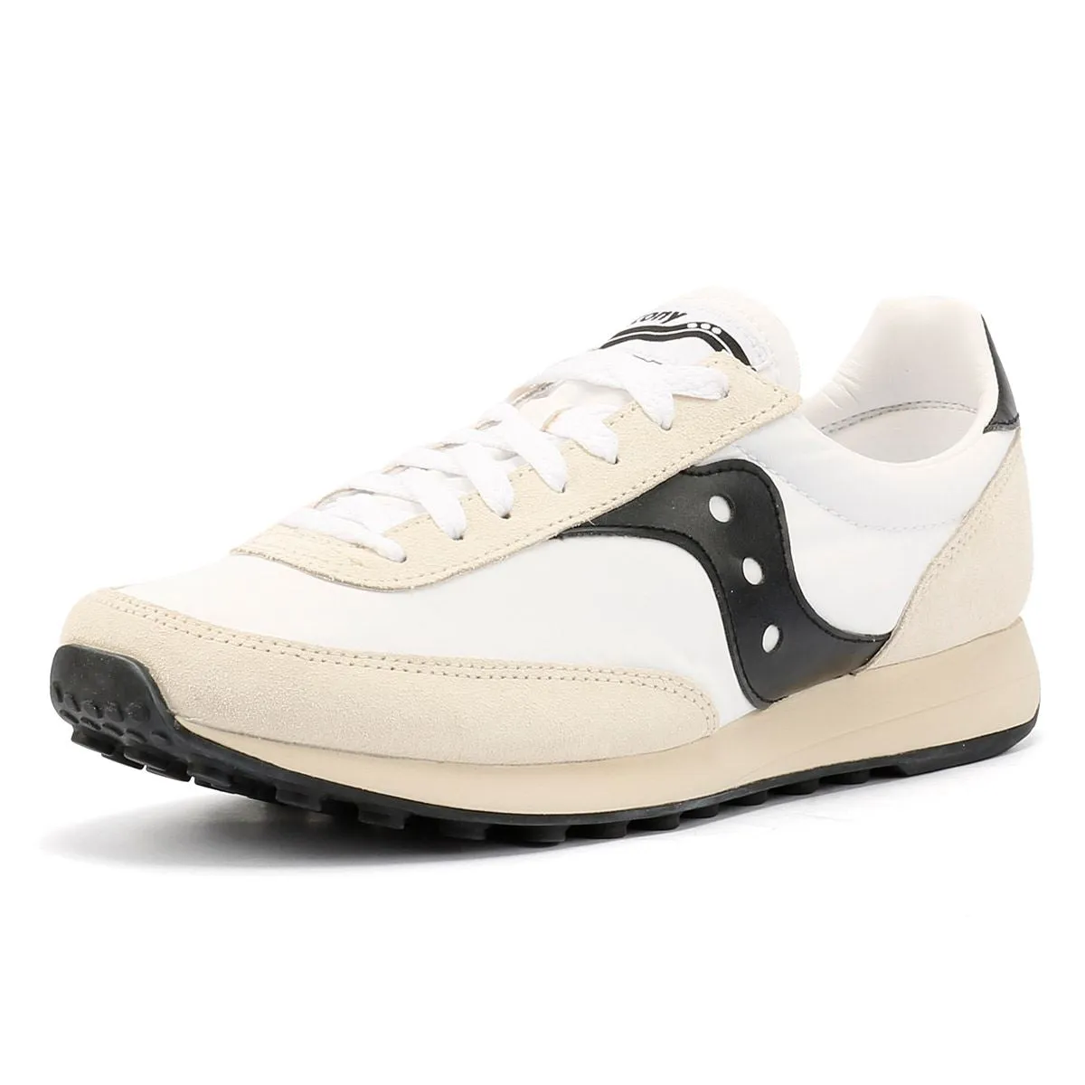 Saucony Trainer 80 Suede White/Black Trainers